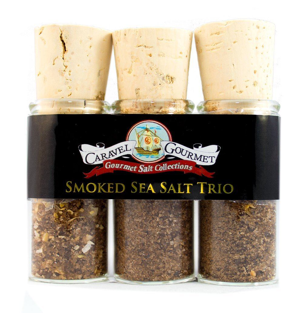 Caravel Gourmet Smoked Sea Salt Mini Trio Sampler. Pantry Caravel Gourmet 