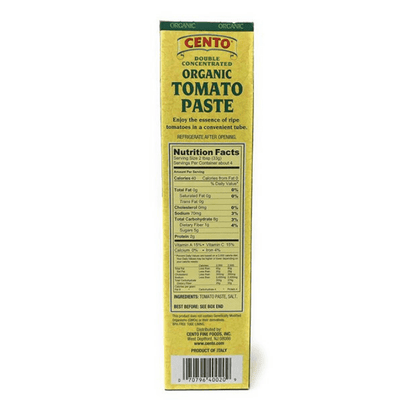 Cento Organic Double Concentrated Tomato Paste Tube, 4.56 oz Sauces & Condiments Cento 