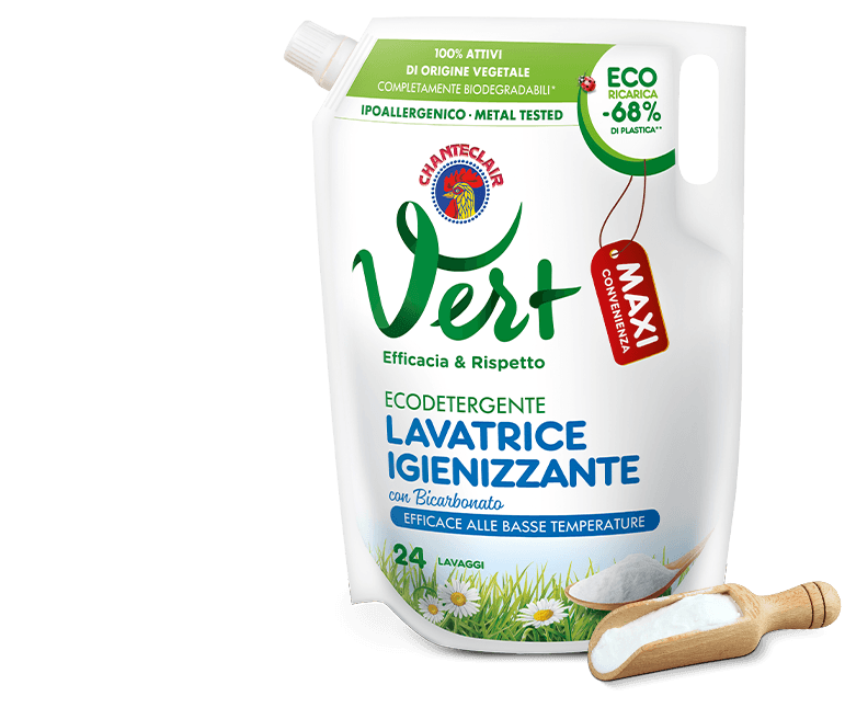 Chanteclair Vert Ecodetergent Washing Machine Detergent with Biocarbonate Refill, 41.4 oz Home & Kitchen Chanteclair 