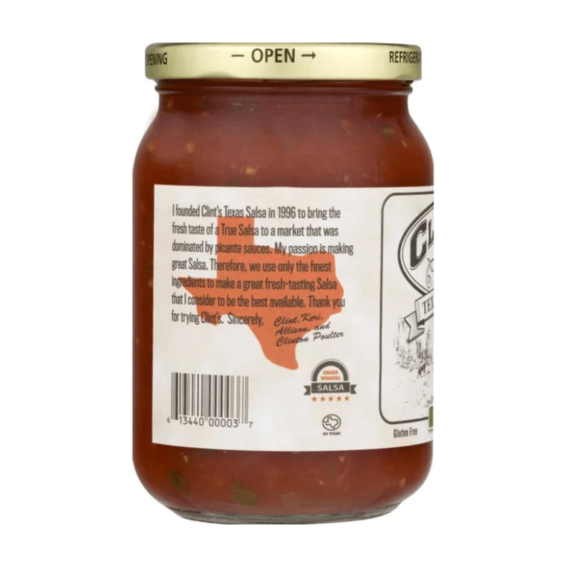 Clint's Texas Salsa Mild, 16 oz Sauces & Condiments Clint's 