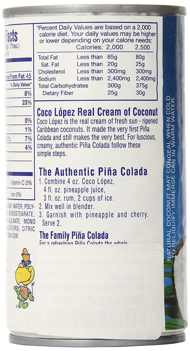 Coco Lopez Real Cream of Coconut, 15 oz | Wholesale – International ...