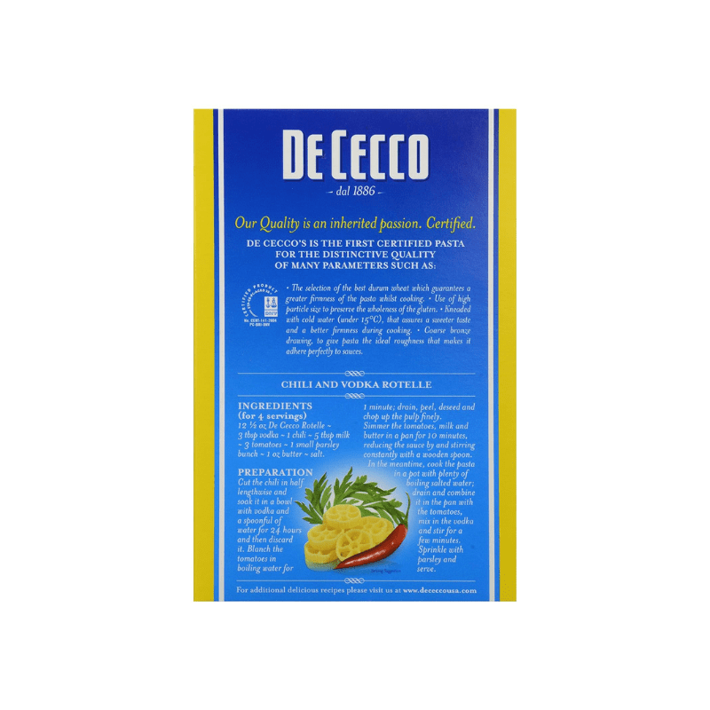 De Cecco #54 Rotelle, 1 lb Pasta & Dry Goods De Cecco 