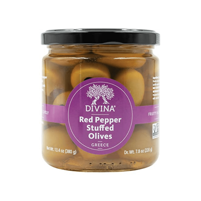 Divina Red Pepper Stuffed Olives, 13.4 oz Olives & Capers Divina 