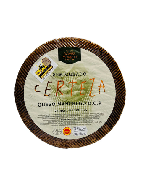 Don Gregorio Spanish Manchego DOP 3 Months Aged, 6 lb..