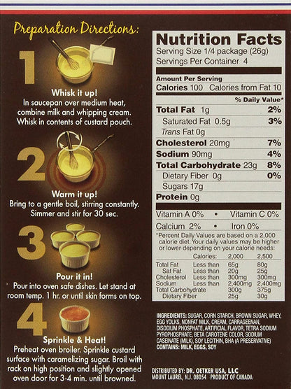 Dr. Oetker Creme Brulee, 3.7 oz Sweets & Snacks Dr. Oetker 