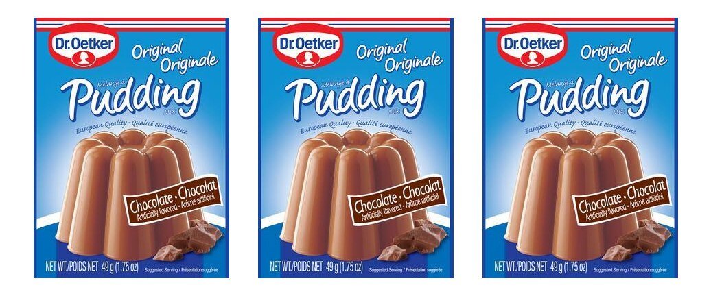 Dr. Oetker Original Chocolate Pudding Mix, Pack of 3 (1.7 oz each)