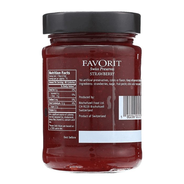 Favorit Strawberry Fruit Spread, 12.3 oz Pantry Favorit 