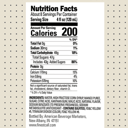 Finest Call Premium Mango Puree Mix, 1 Liter Coffee & Beverages Finest Call 