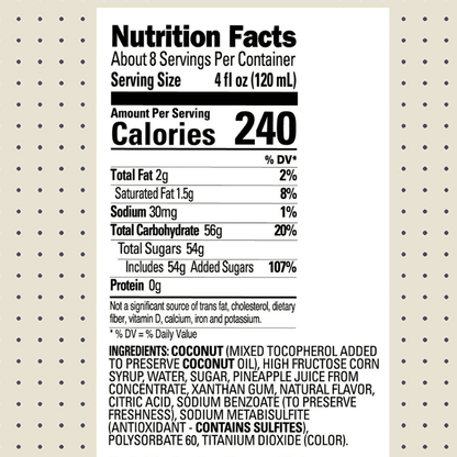 Finest Call Premium Pina Colada Mix, 1 Liter Coffee & Beverages Finest Call 