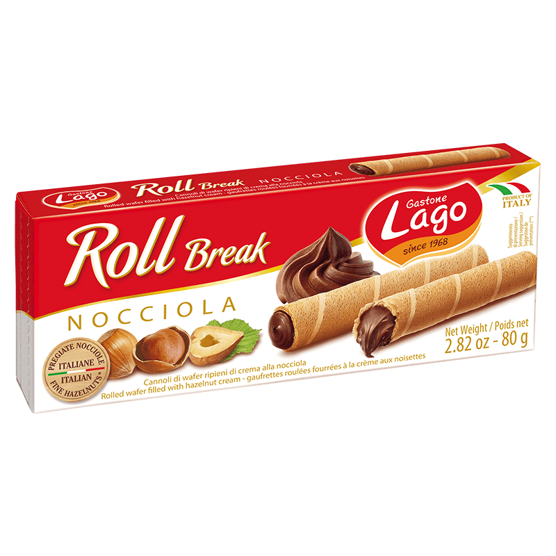 Gastone ago Hazelnut Roll Break, 2.82 oz Sweets & Snacks Gastone Lago 