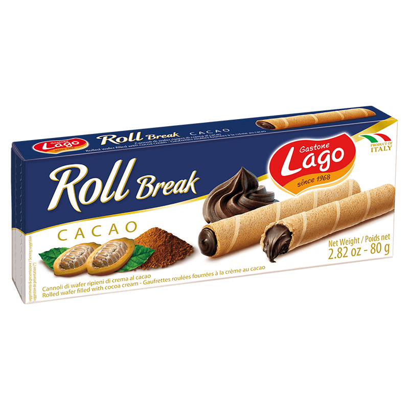 Gastone Lago Cacao Roll Break, 2.82 oz Sweets & Snacks Gastone Lago 