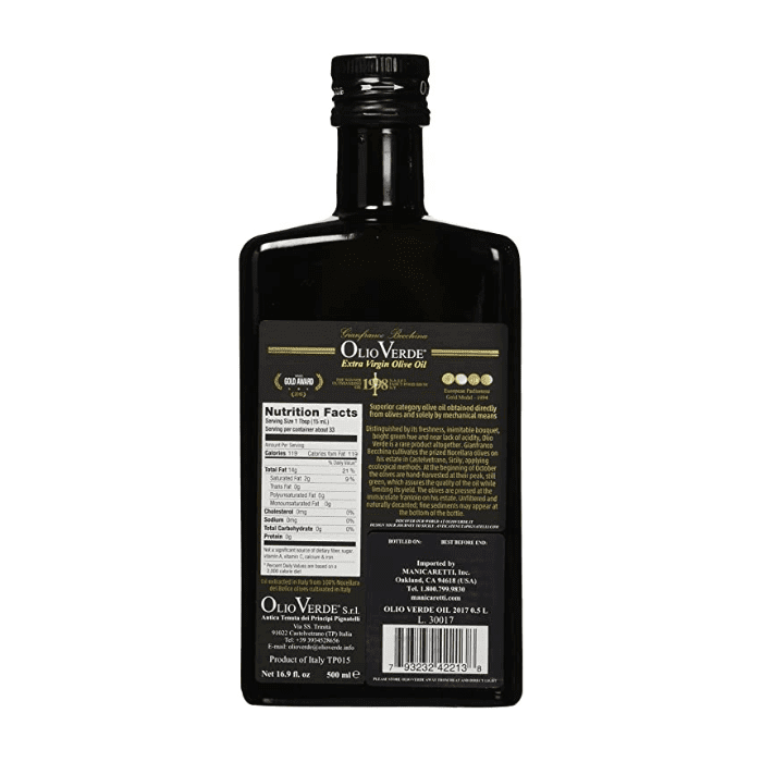 Gianfranco Becchina Olio Verde Extra Virgin Olive Oil, 17.6 oz Oil & Vinegar Gianfranco Becchina 