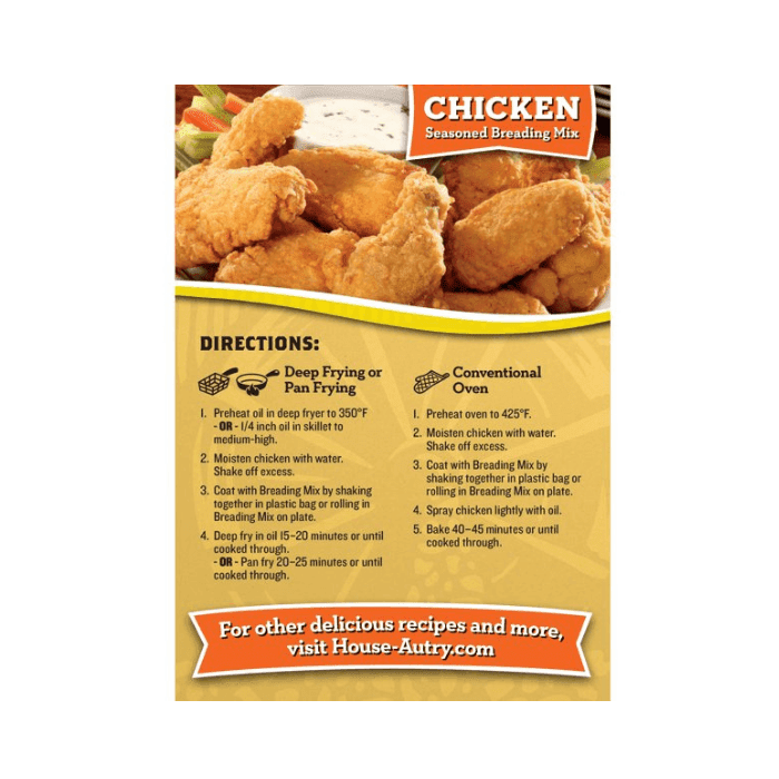 House Autry Chicken Breading Mix, 8 oz Pantry House Autry 
