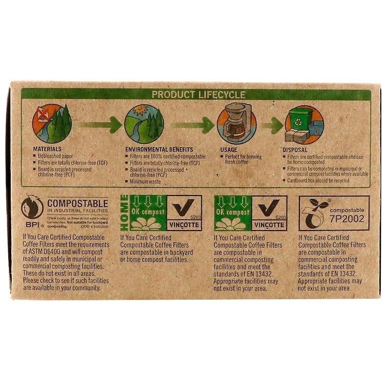 If You Care Basket Coffee Filters, 100 Filters