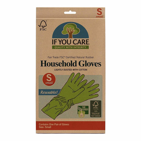 If You Care Cotton Flock Lined Household Gloves, Small