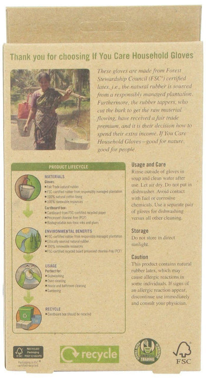 If You Care Cotton Flock Lined Household Gloves, Small