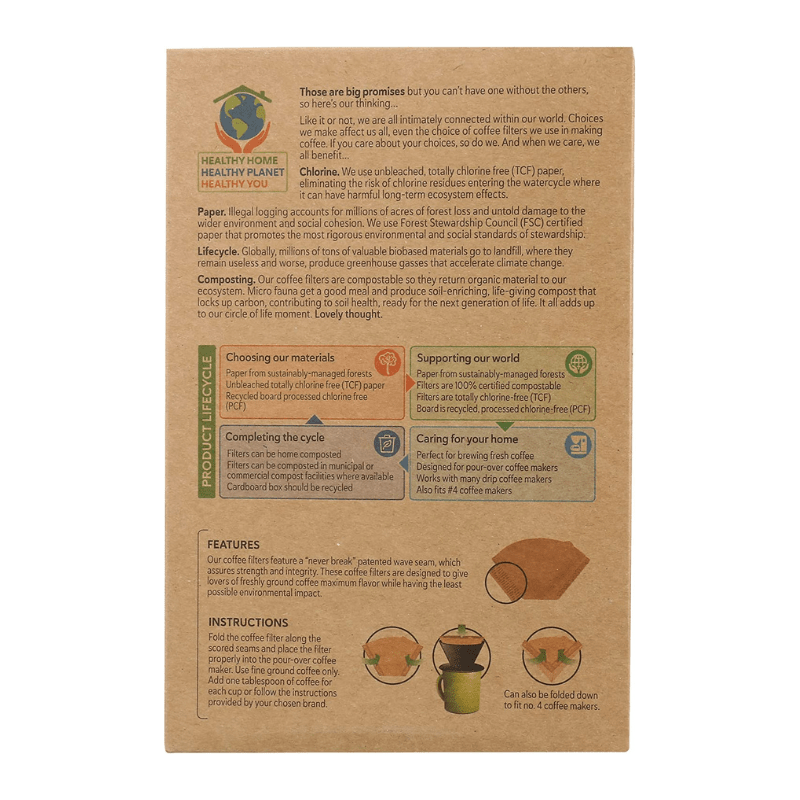 If You Care Multi-Use Pour Over Coffee Filter, 80 Count Home & Kitchen If You Care 