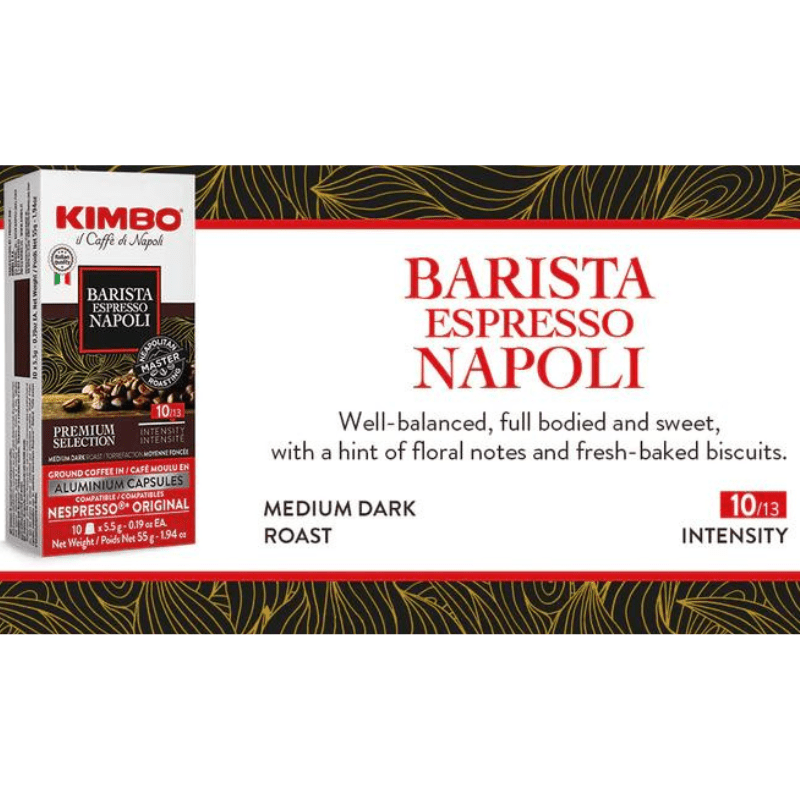 Kimbo Barista Espresso Napoli Aluminum Capsules, 10 Count Coffee & Beverages Kimbo Coffee 