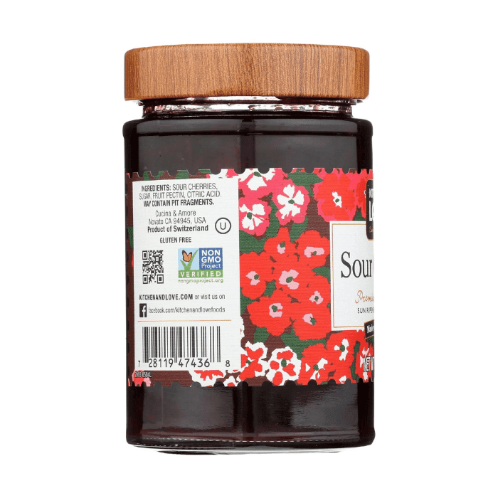 Kitchen & Love Sour Cherry Preserve, 12.3 oz Pantry Kitchen & Love 