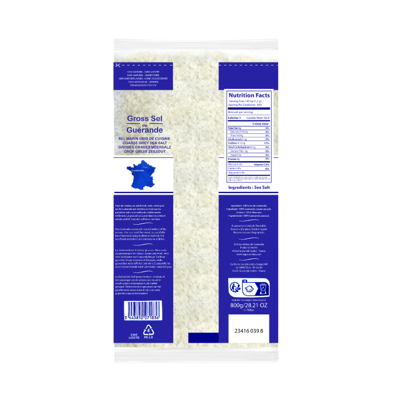 Le Guerandais Guerande Celtic Light Grey Coarse "Wet Salt" Bag, 28 oz Pantry Le Guerandais 