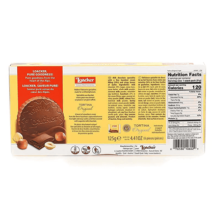 Loacker Original Chocolate Covered Tortina, 4.41 oz Sweets & Snacks Loacker 