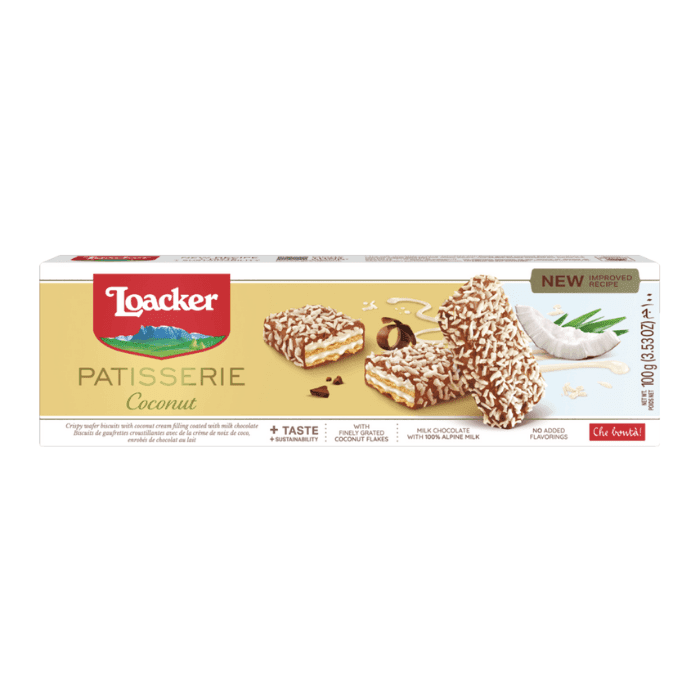 Loacker Patisserie Coconut Wafers, 3.53 oz Sweets & Snacks Loacker 