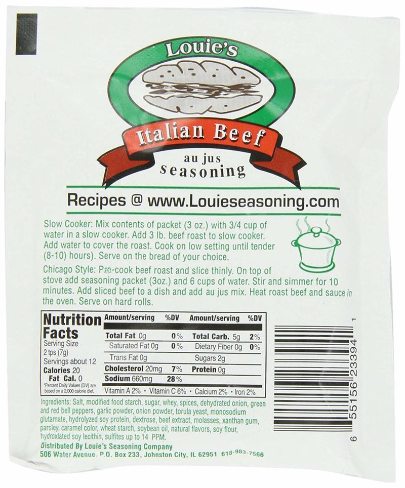 Louie's Italian Beef Seasoning, 3 oz