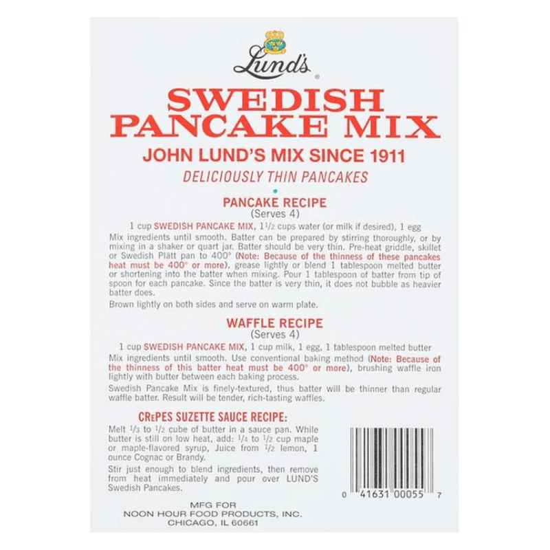 Lund’s Swedish Pancake Mix, 12 oz Pantry vendor-unknown 