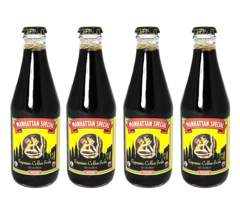 Manhattan Special Pure Espresso Coffee Soda, 10 oz Coffee & Beverages Manhattan Special Pack of 4 