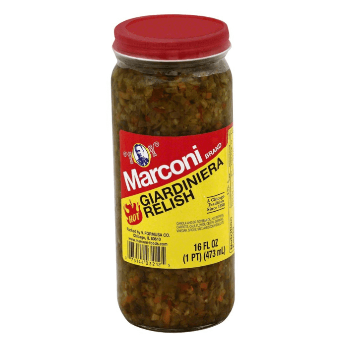 Marconi Hot Giardiniera Relish, 16 oz Fruits & Veggies Marconi 