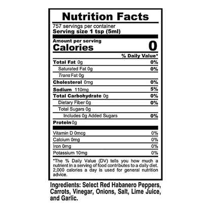 Marie Sharp's Hot Habanero Pepper Sauce, 1 Gal Sauces & Condiments Marie Sharp's 