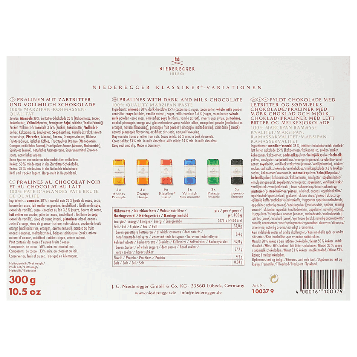 Niederegger Classic Marzipans Variety Gift Box, 10.5 oz Sweets & Snacks Niederegger 