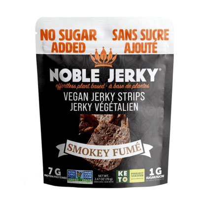Noble Jerky No Sugar Added Vegan Smokey Strips, 2.47 oz Sweets & Snacks Noble 