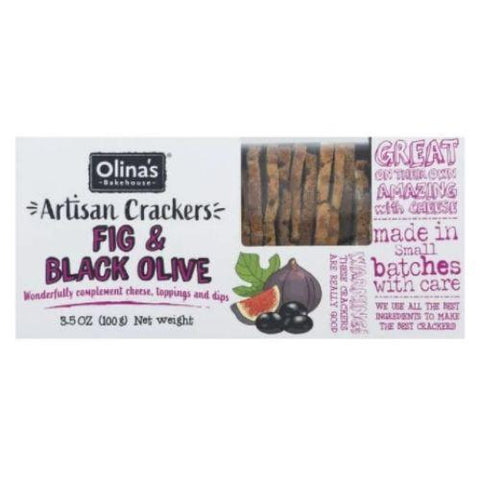 Olina's Bakehouse Fig & Olive Artisan Cracker, 3.5 oz Sweets & Snacks Olina's Bakehouse 