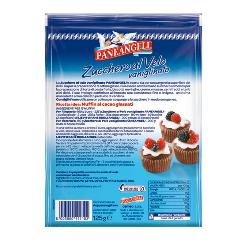 Paneangeli Vanilla Icing Sugar, 4.4 oz Pantry Paneangeli 