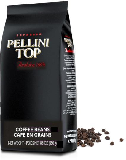 Pellini Top 100% Arabica Whole Beans, 8.8 oz (250g) Coffee & Beverages Pellini 