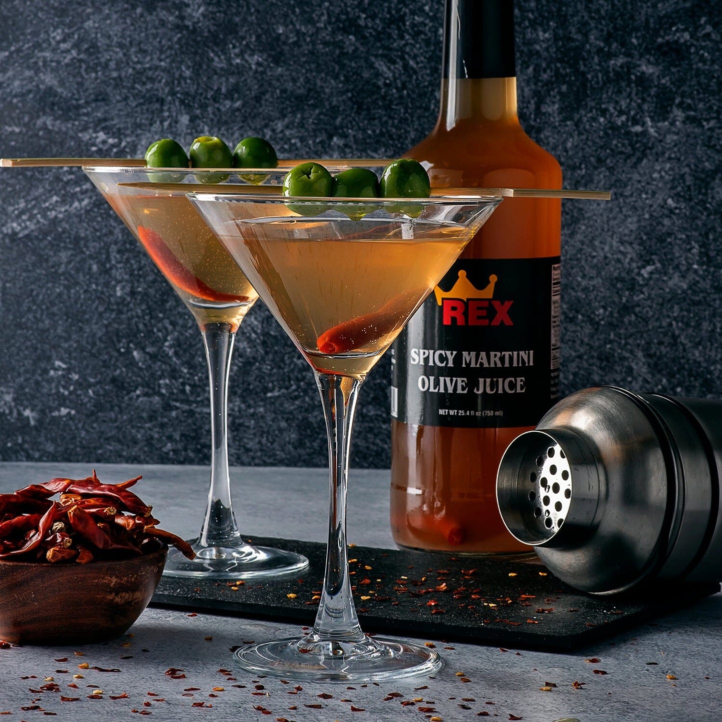 Rex Spicy Martini Olive Juice, 25.4 oz Coffee & Beverages Rex 