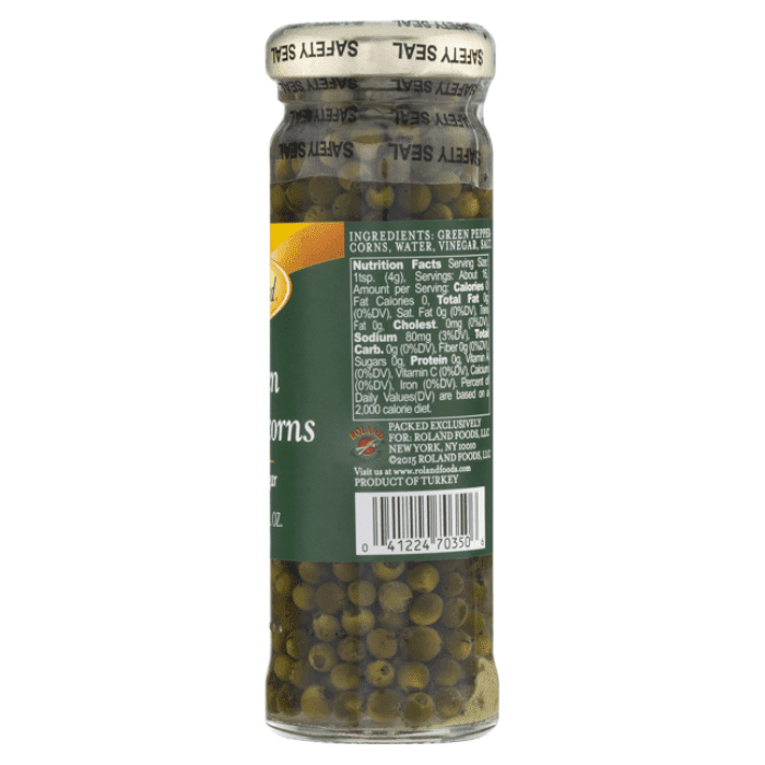 Roland Green Peppercorns, 3.75 oz Pantry Roland 