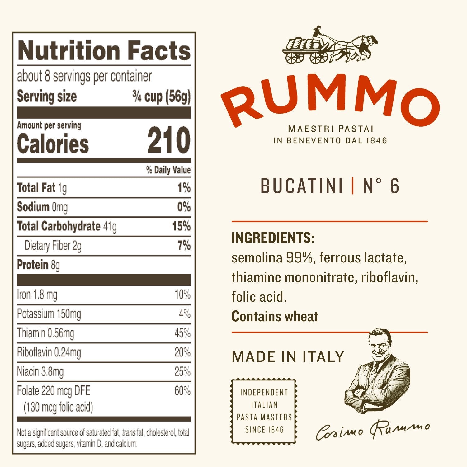 Rummo Bucatini, 1 lb Pasta & Dry Goods Rummo 