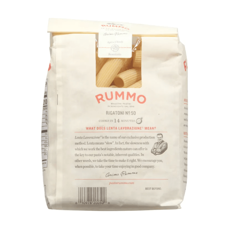 Rummo No.50 Rigatoni Pasta, 1 lb. (454 grams) Pasta & Dry Goods Rummo 