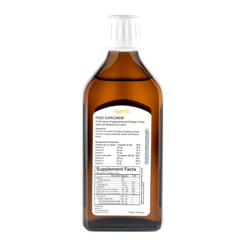 Sanniti 100% Natural Cod Liver Oil, 8.45 oz Health & Beauty Sanniti 