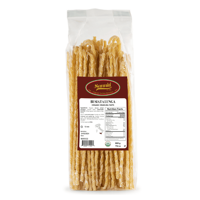 Sanniti Busiata Lunga Organic Pasta, 17.6 oz Pasta & Dry Goods Sanniti 