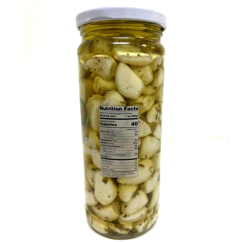 Sanniti Garlic Cloves in Oil with Herb, 15.7 oz (445 g) Olives & Capers Sanniti 