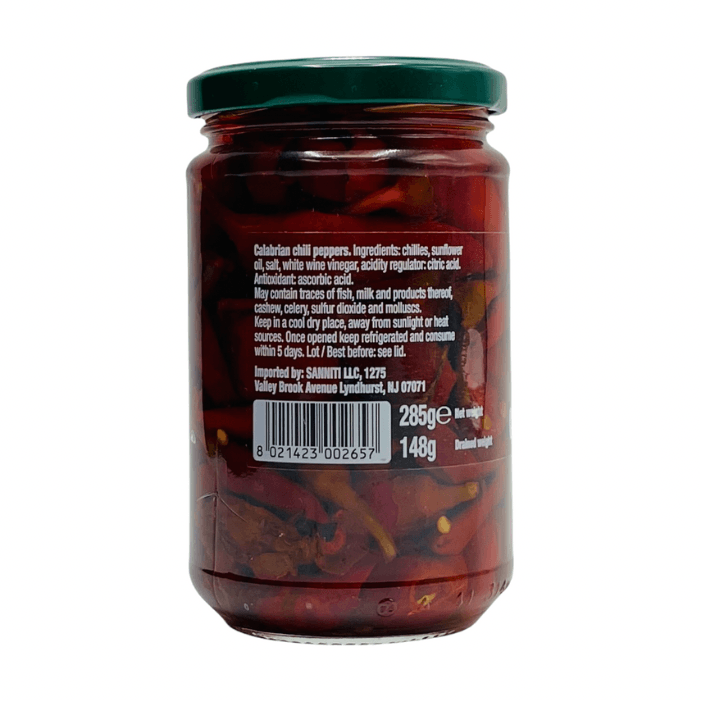 Sanniti Italian Calabrian Hot Long Chili Peppers, 10 oz Fruits & Veggies Sanniti 