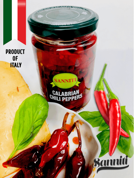 Sanniti Italian Calabrian Hot Long Chili Peppers - 10 oz Fruits & Veggies Sanniti 