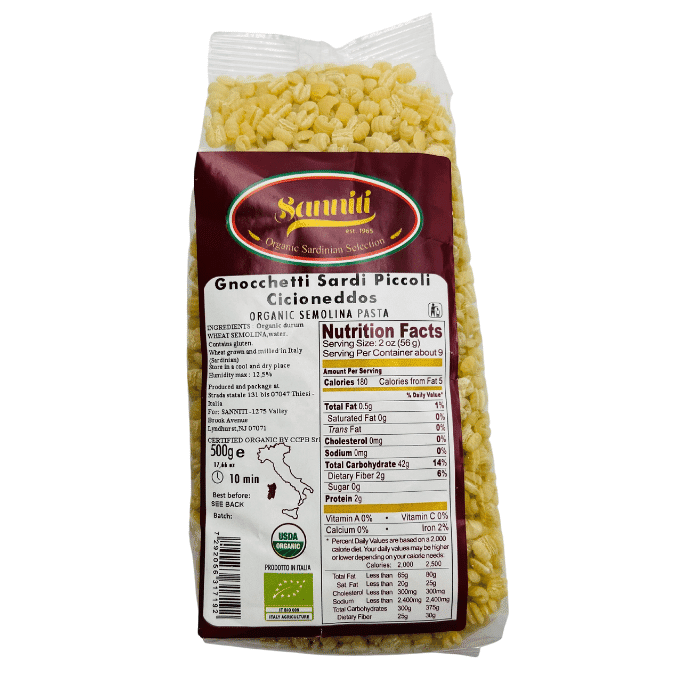 Sanniti Organic Sardi Piccoli Cicioneddos, 17.6 oz Pasta & Dry Goods Sanniti 