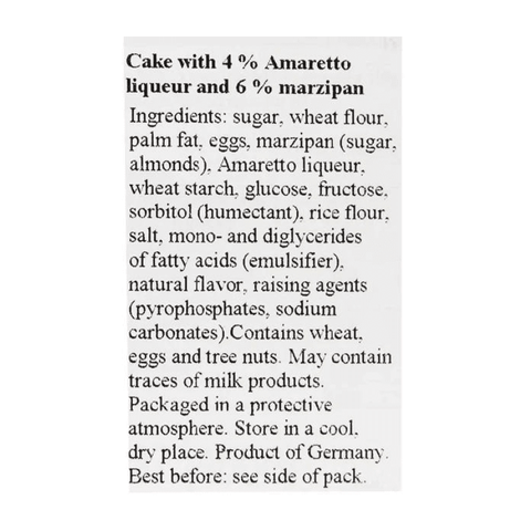 Schluender Amaretto Liquor Cake, 14 oz Schlünder 