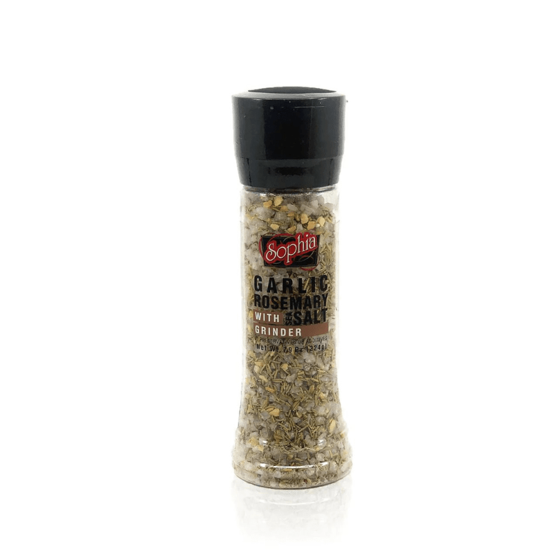 Sophia Garlic & Rosemary Salt with Grinder, 8 oz Pantry Sophia 