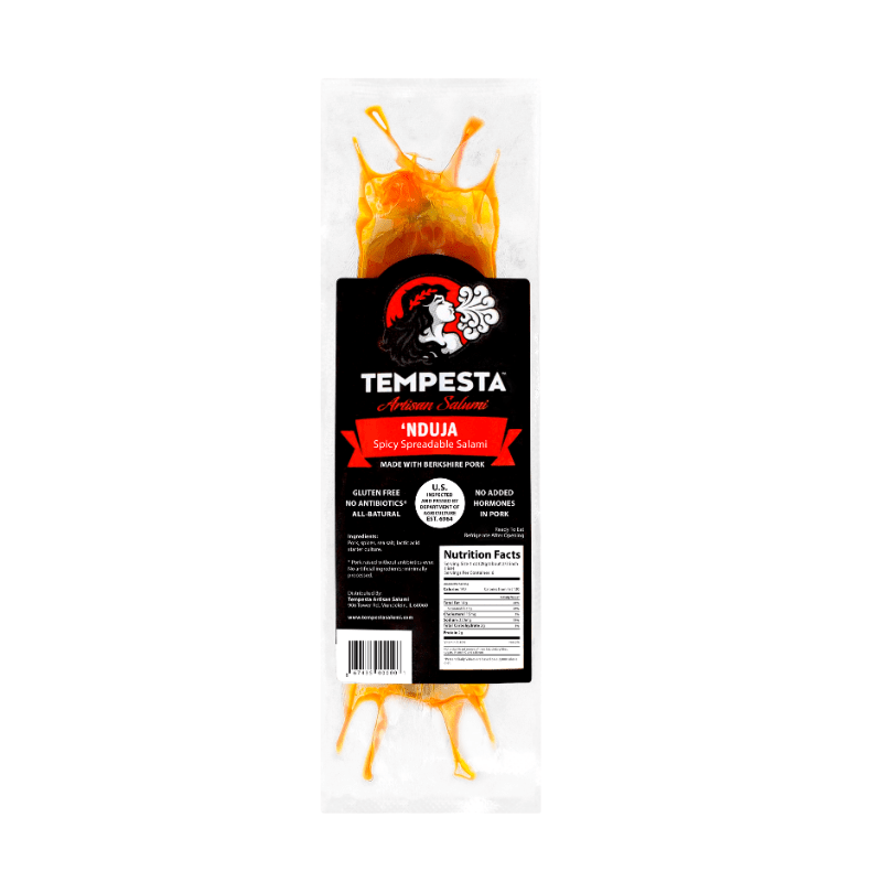 Tempesta Nduja Spreadable Spicy Salami 2 Pack, 4.5 oz Each [Refrigerate after Opening] Meats Tempesta 