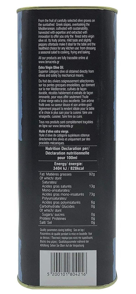 Terra Creta Estate Greek Extra Virgin Olive Oil, 3 Liter